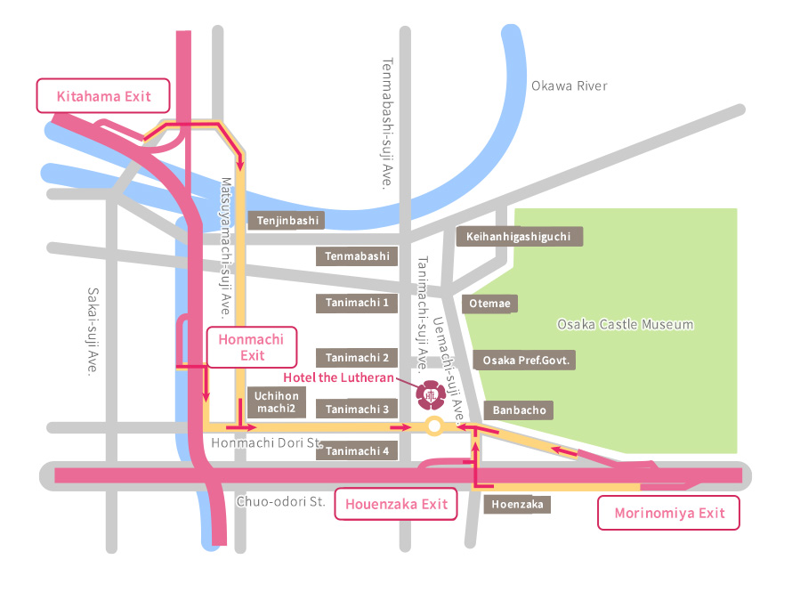 Access Map from the Highway Exit to our Hotel